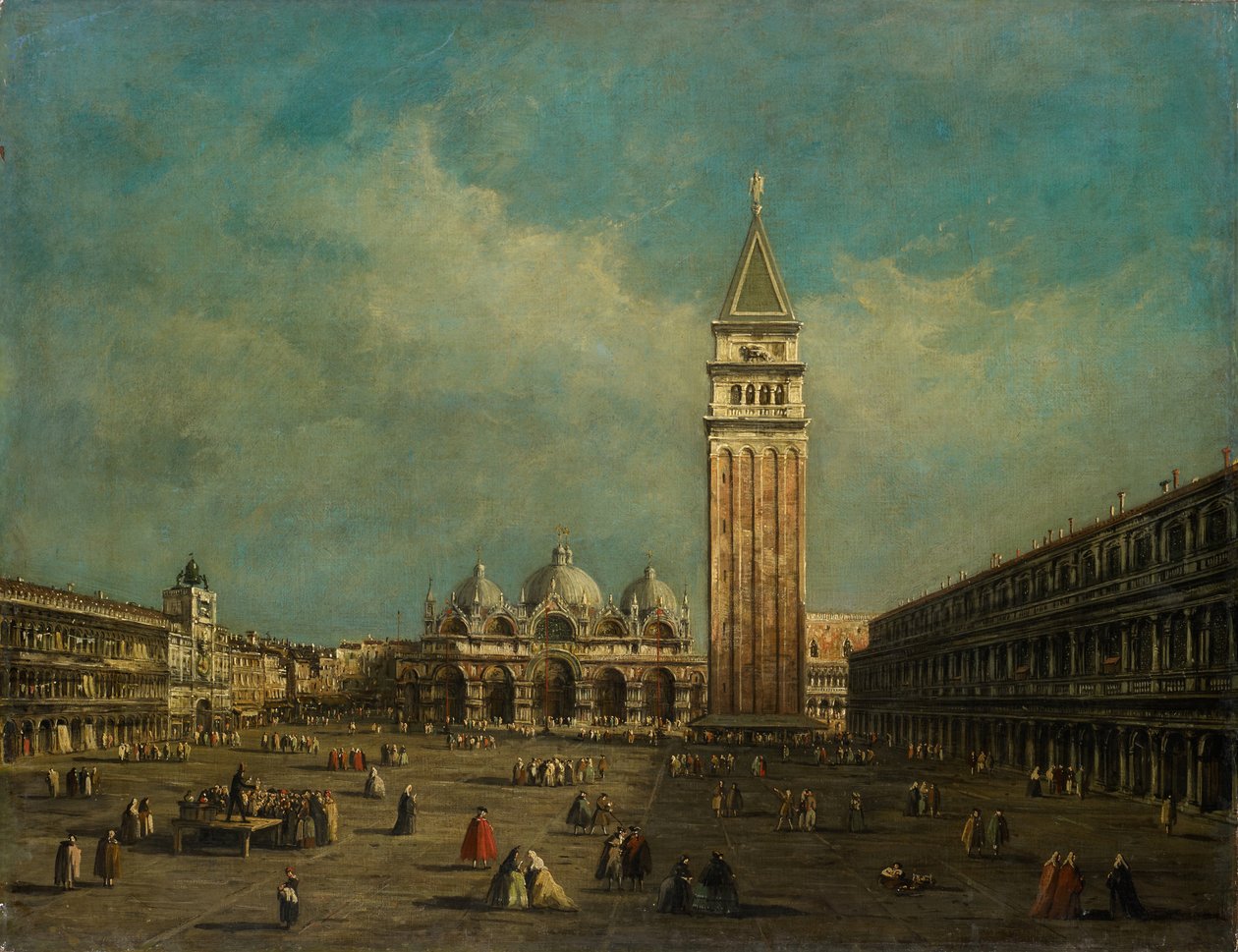 Piazza San Marco Venetsiassa tekijältä Francesco Guardi