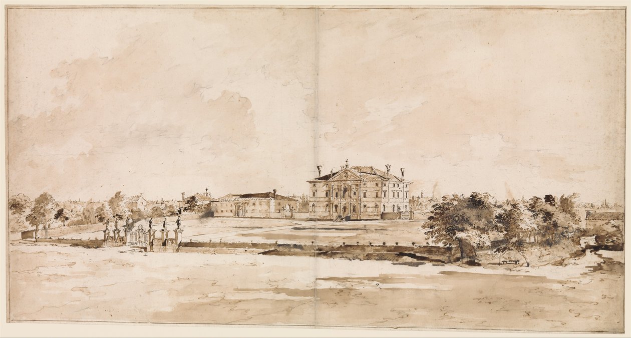 Villa Loredan lähellä Trevisoa tekijältä Francesco Guardi