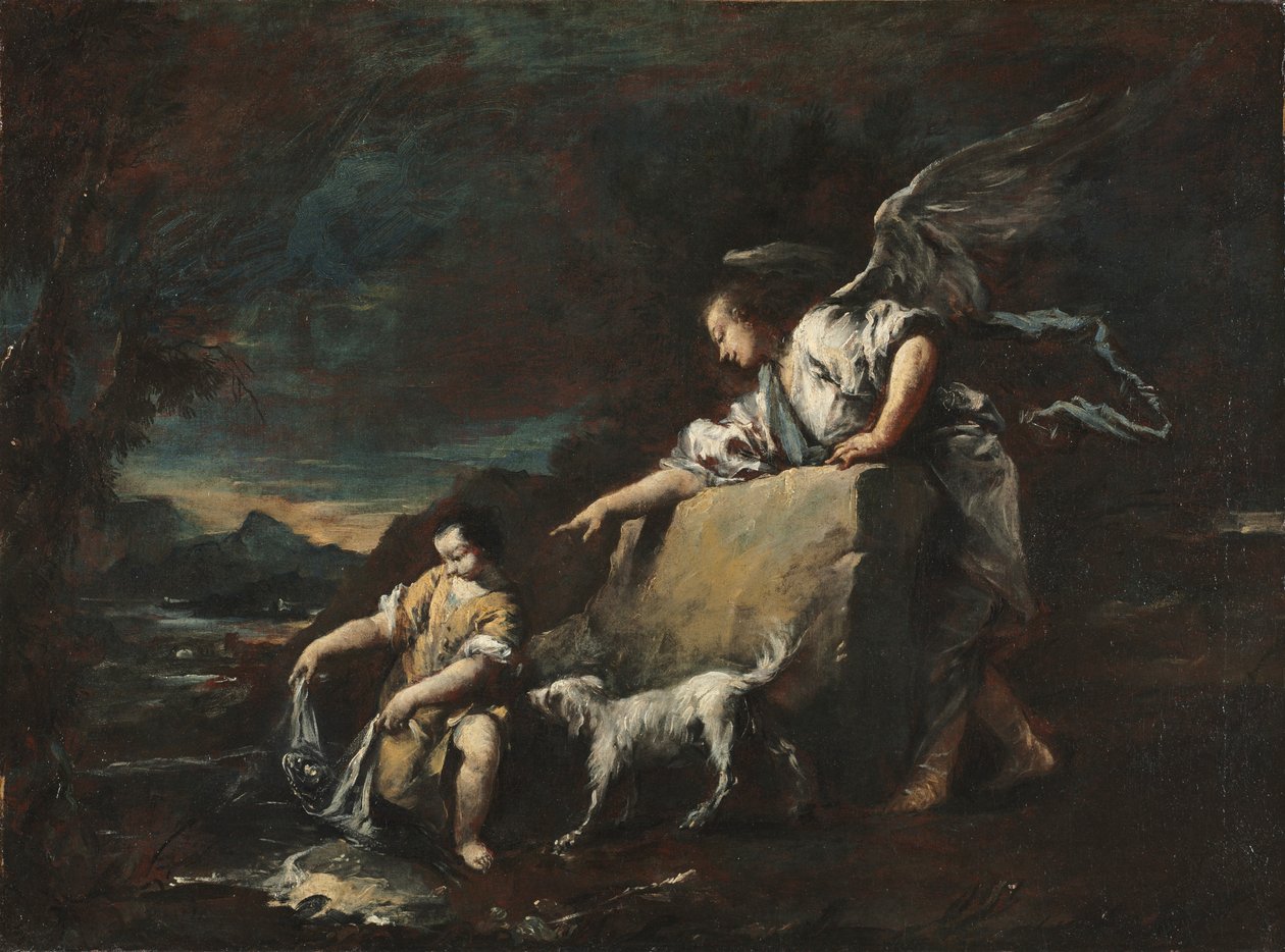 Tobias ja enkeli, 1750-luku. tekijältä Francesco Guardi