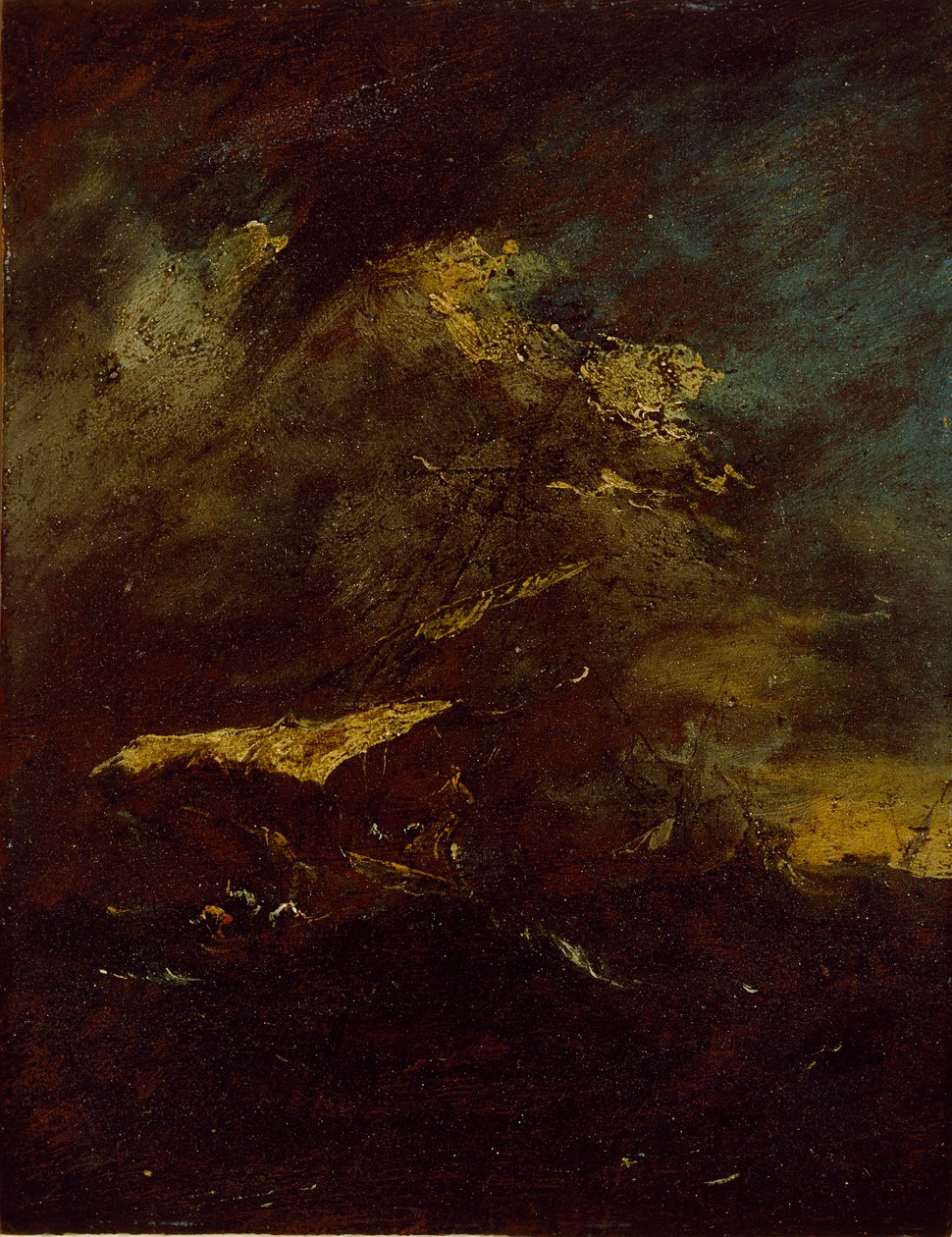 Kaksi alusta myrskyssä, 1700-luku tekijältä Francesco Guardi