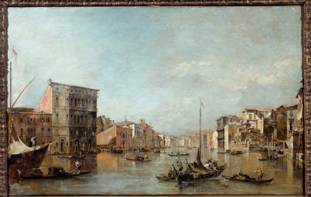 Näkymä Venetsian Grand Canalille Francesco Guardin (1712-1793) maalaus 1700-luvulta Toulouse, Musee des Augustins tekijältä Francesco Guardi