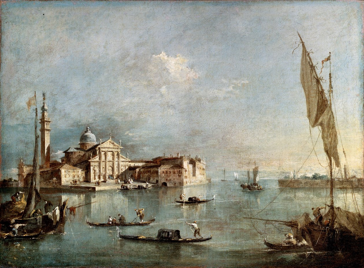 Näkymä San Giorgio Maggioren saarelle vuosina 1765–1775. tekijältä Francesco Guardi