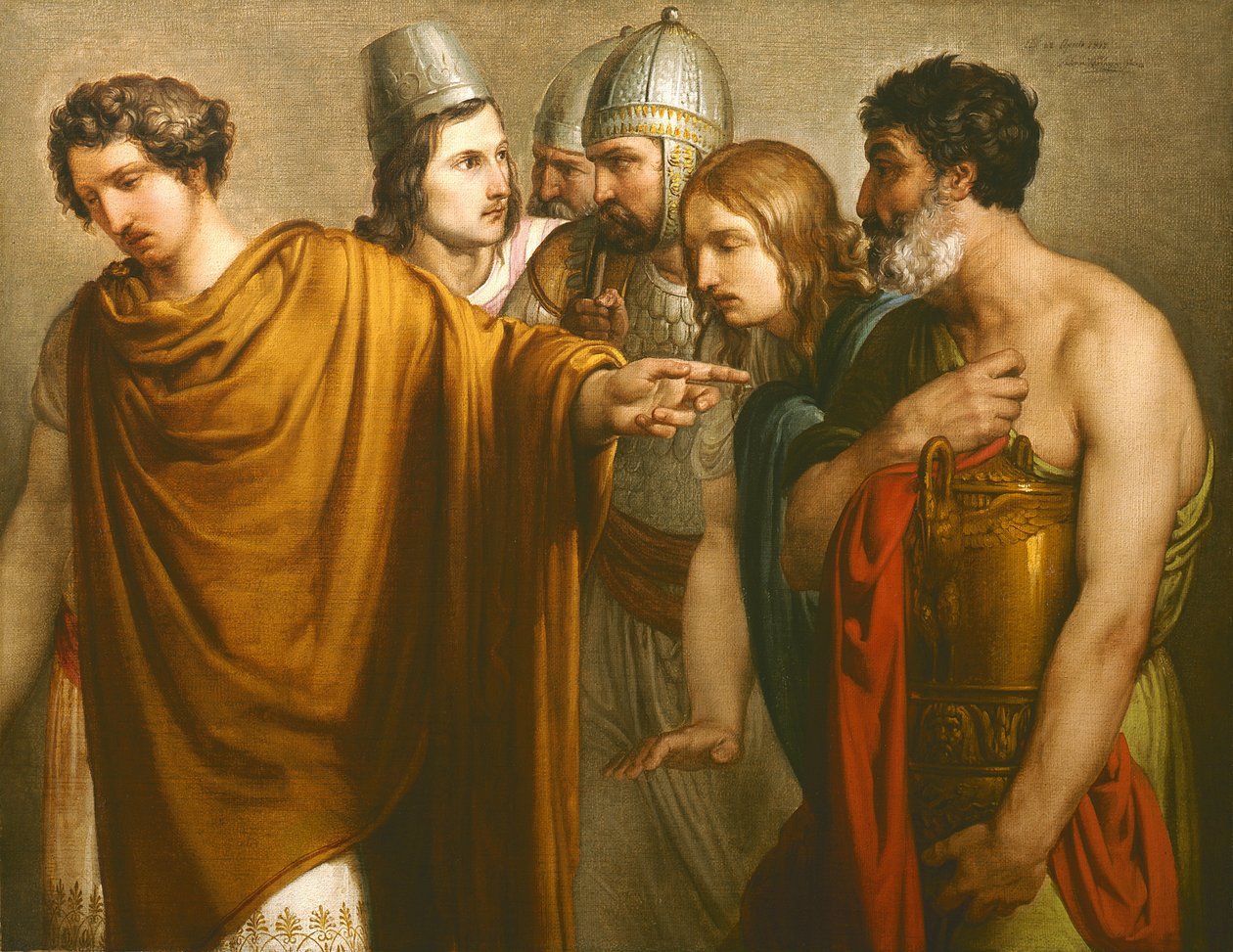 Abradatasin (Abradates, Abradate) kuolema Hayezin, Francescon (1791-1882) parissa. Öljy kankaalle tekijältä Francesco Hayez