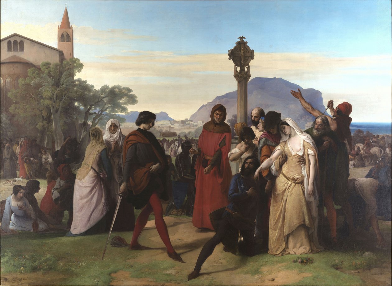 Italian kieli: I vespri siciliani Sisilian vesperit. tekijältä Francesco Hayez