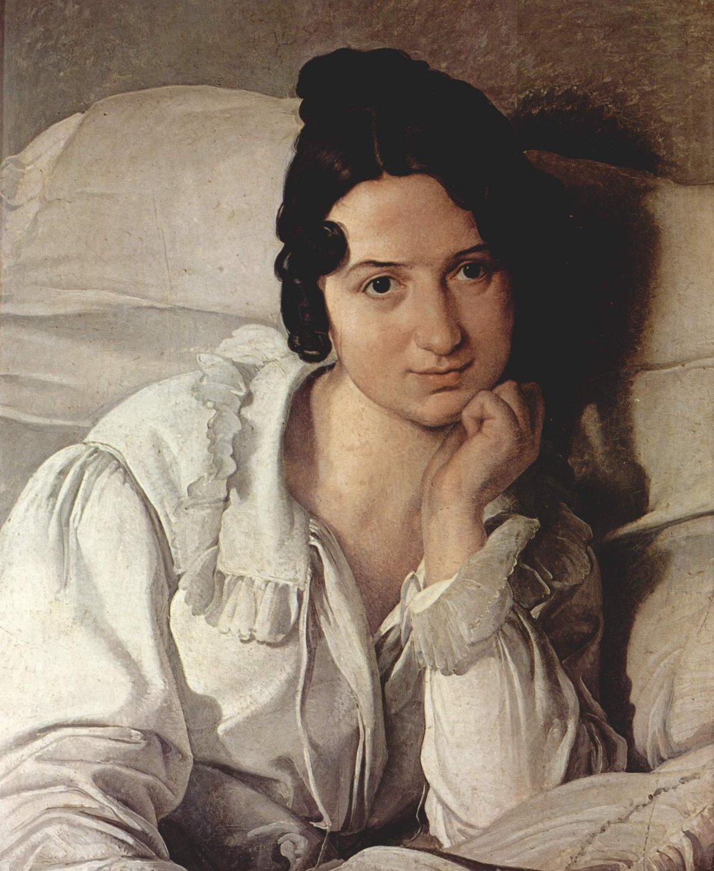 Italian kieli: Carolina Zucchin muotokuva Carolina Zucchin muotokuva tekijältä Francesco Hayez
