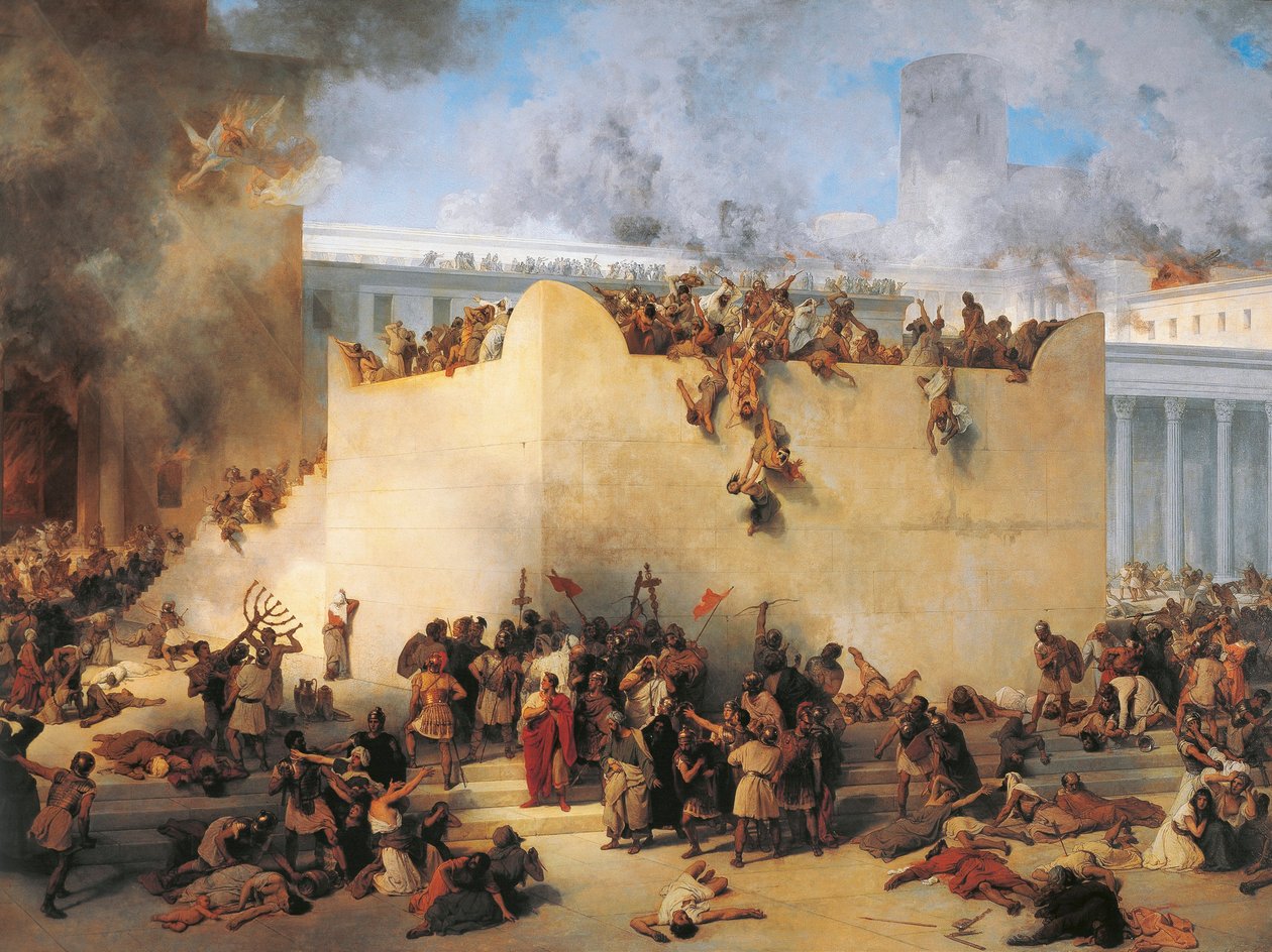 Italia, Lombard, Jerusalemin temppelin tuhoutuminen tekijältä Francesco Hayez