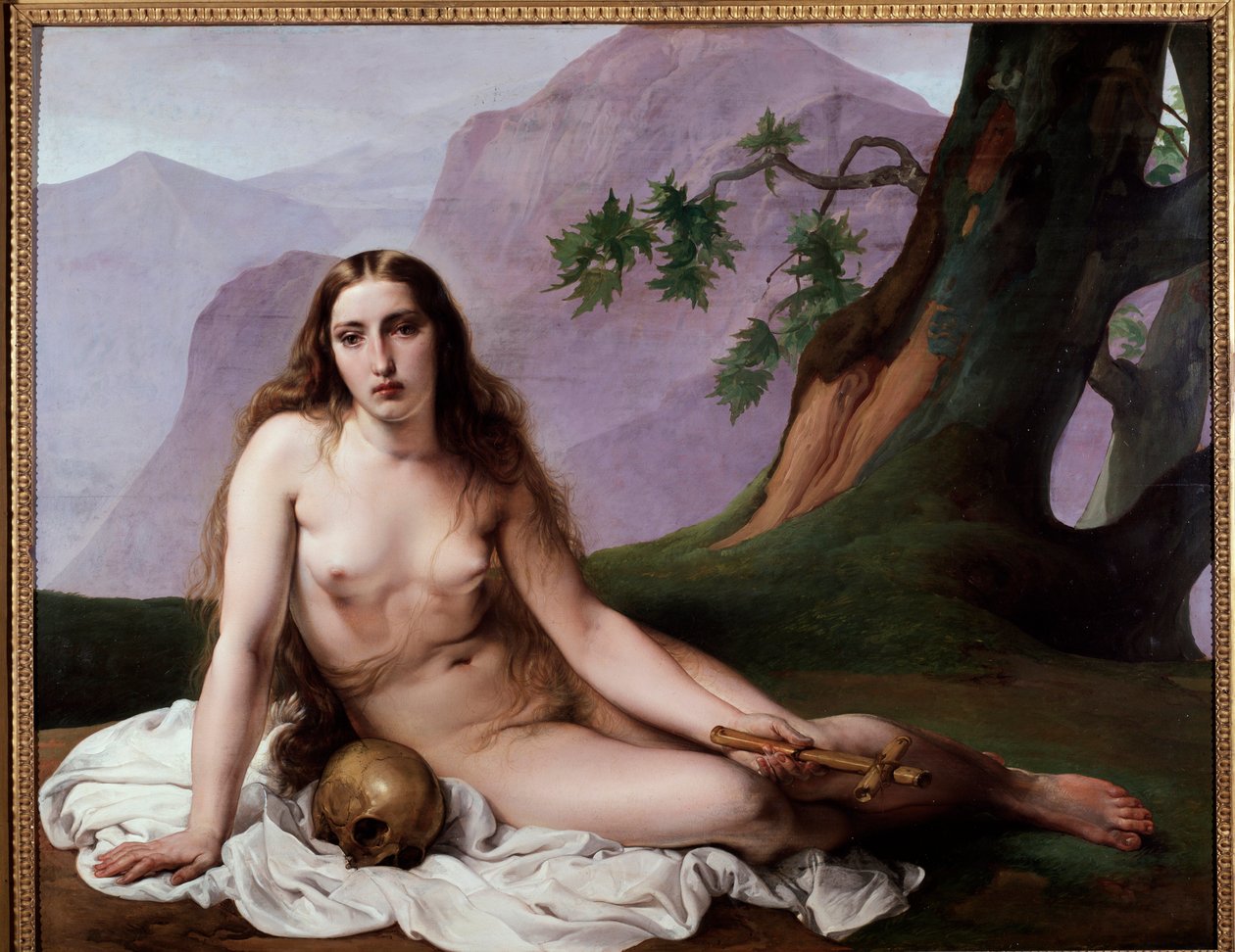 Marie Madeleine penitente (Katuva Maria Magdaleena) Francesco Hayezin (1791-1882) maalaus 1825 Koko 118x150 cm Milano, Modernin taiteen galleria tekijältä Francesco Hayez