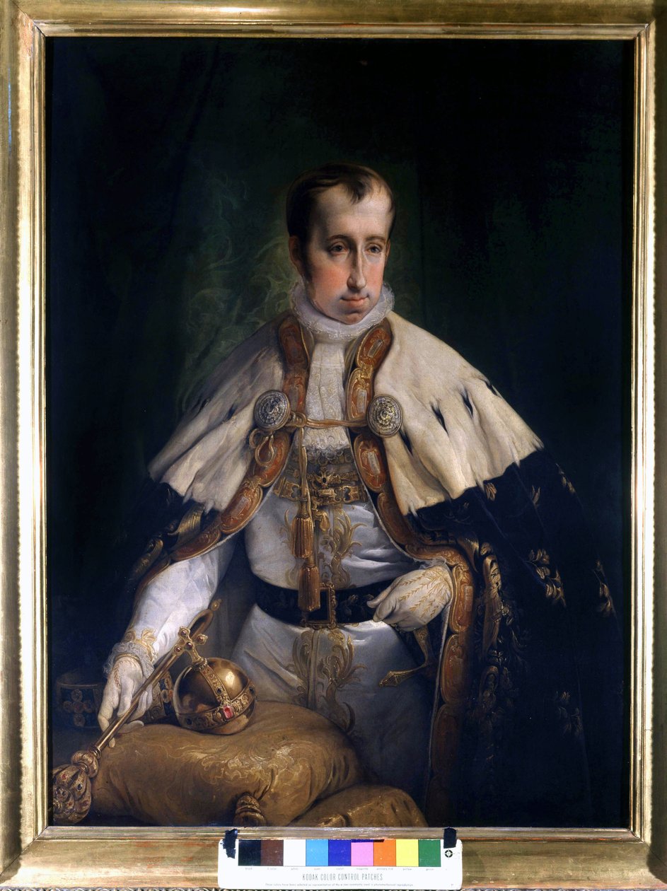 Francesco Hayezin (1791 - 1882) muotokuva Ferdinand I:stä (1793 - 1875), Itävallan keisarista. Risorgimenton museo. Milano tekijältä Francesco Hayez