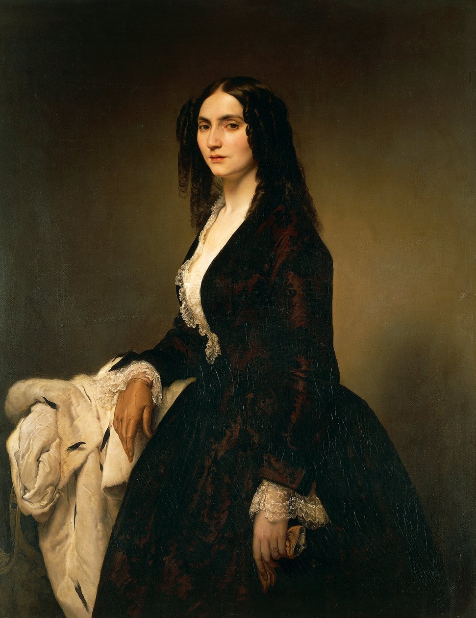 Rouva Matilde Juva Brancan muotokuva, Francesco Hayezin (1791-1882), öljy kankaalle tekijältä Francesco Hayez