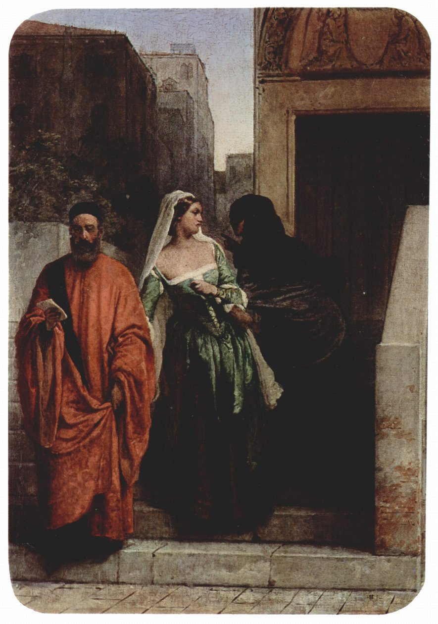 Kilpailijan kosto (Le Veneziane - Naiset Venetsiasta) tekijältä Francesco Hayez