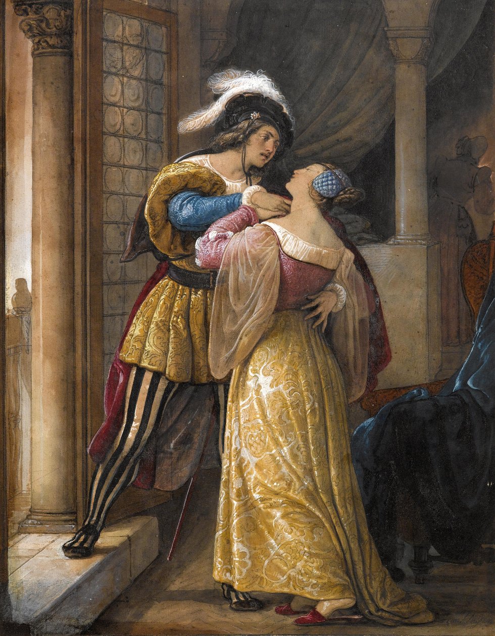 Romeo ja Julia, ennen vuotta 1881. tekijältä Francesco Hayez