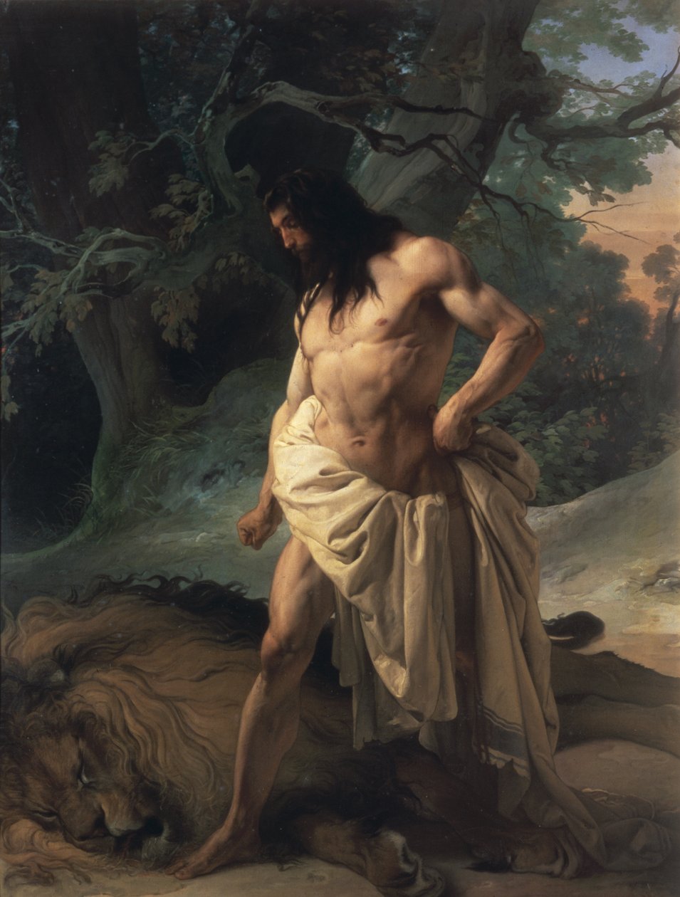 Simson tappaa leijonan tekijältä Francesco Hayez