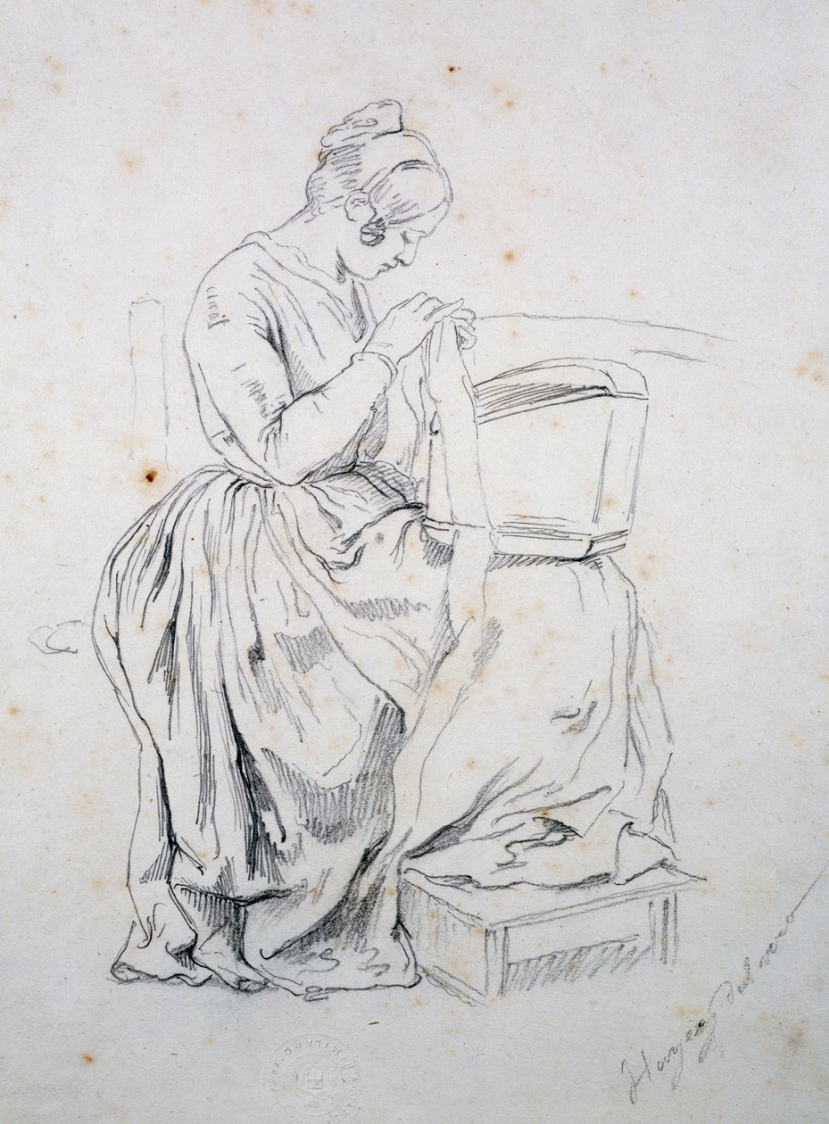 Tutkimus hänen vaimonsa muotokuvaan tekijältä Francesco Hayez