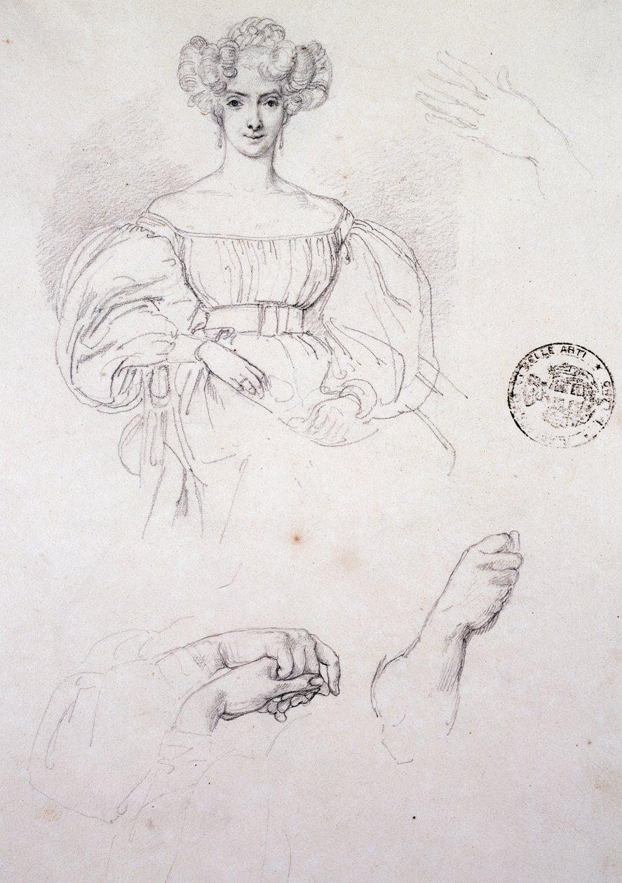 Tutkimus naisen muotokuvaan tekijältä Francesco Hayez