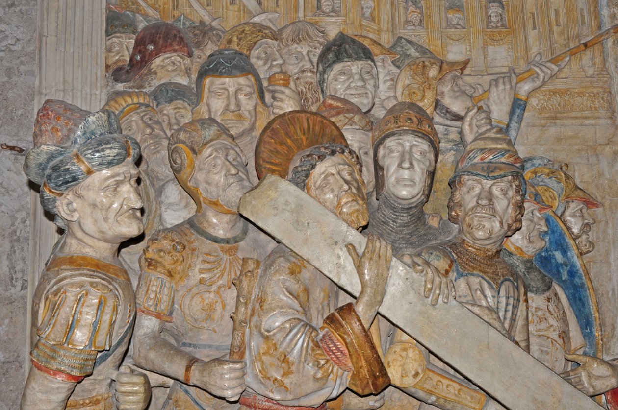 Ranska, Avignon, Palace des Papes (1334), Francesco Lauranan marmoriveistos ristin tiestä Celestine-luostarista Avignonissa (tilaus 1478) tekijältä Francesco Laurana