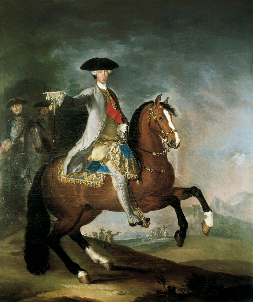 Espanjan Bourbonin kuninkaan Kaarle III:n muotokuva (öljy kankaalle) tekijältä Francesco Liani