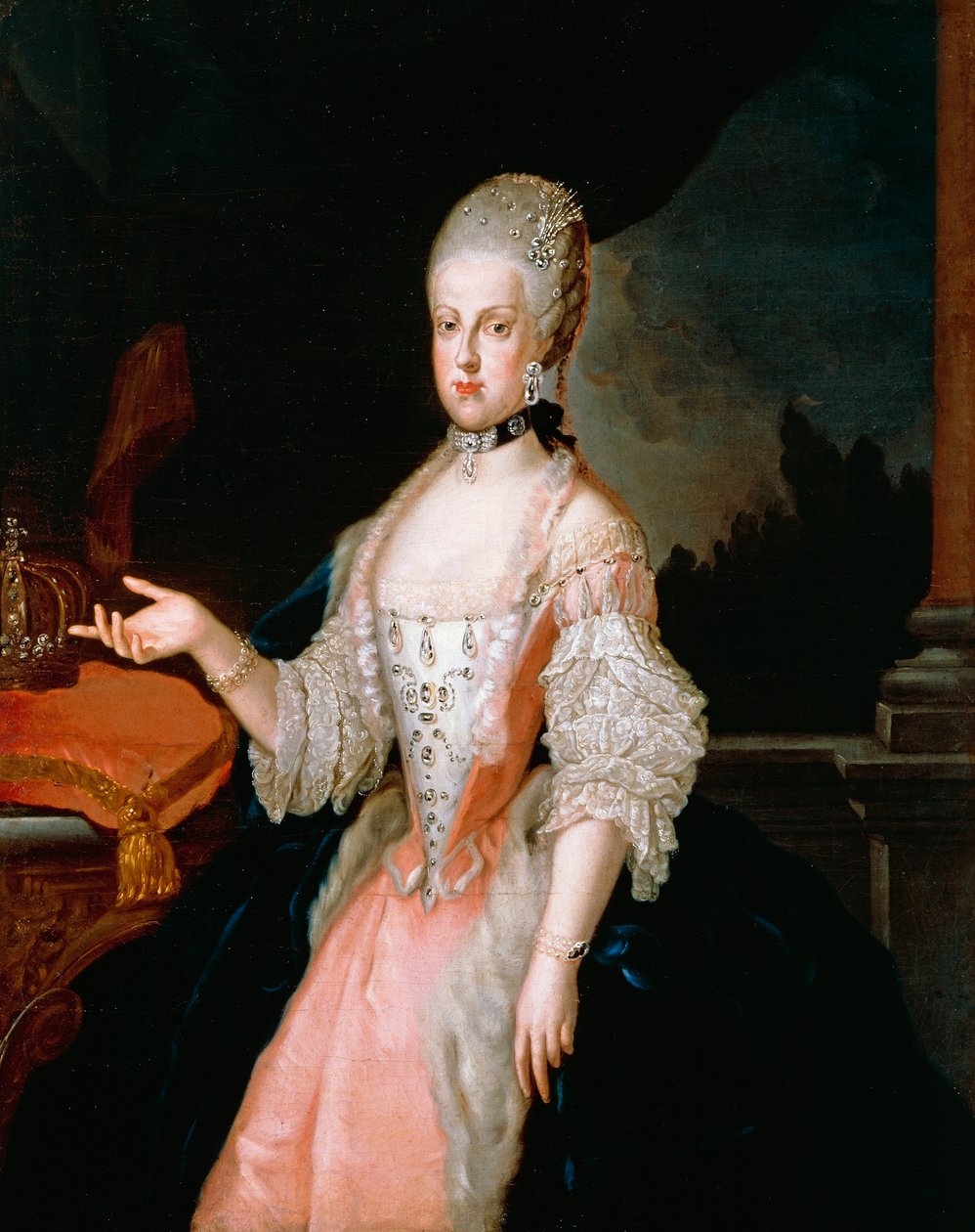 Itävallan Maria Carolinan muotokuva (Wien tekijältä Francesco Liani