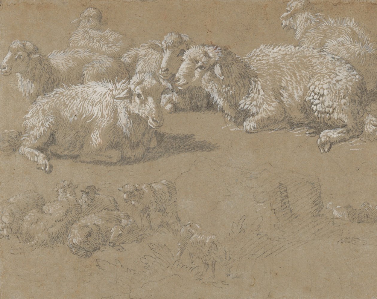 Makaava lammas maisemassa, 1759-82. tekijältä Francesco Londonio