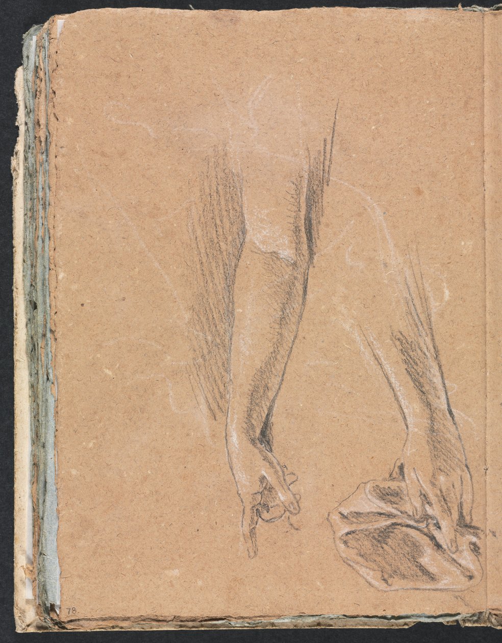 Verona Sketchbook: Kädet ja kädet verhoilla sivu 78, 1760. tekijältä Francesco Lorenzi