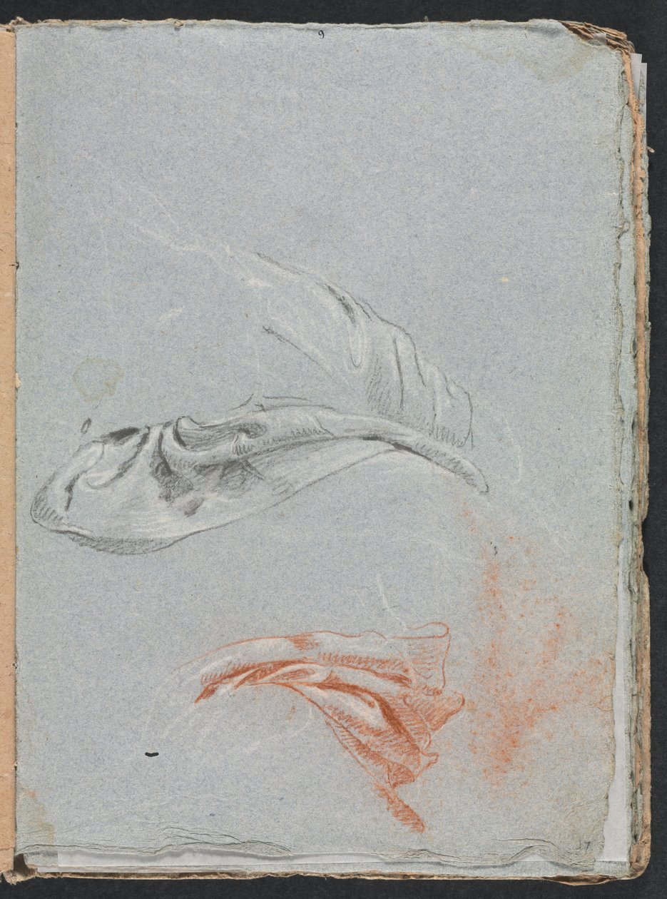 Verona Sketchbook: Drapery studies sivu 17, 1760. tekijältä Francesco Lorenzi