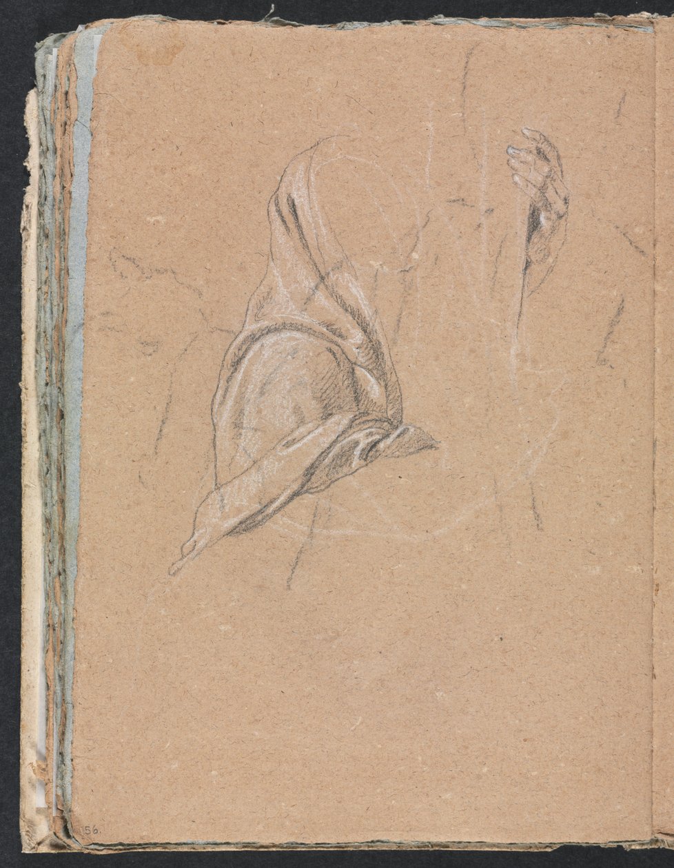 Verona Sketchbook: Verhotyöskentely vasemmalla sivulla 56, 1760. tekijältä Francesco Lorenzi