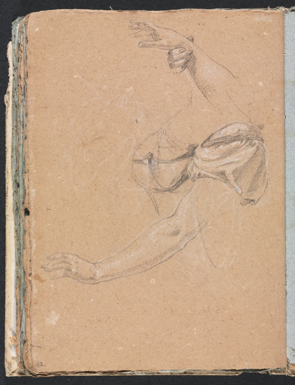 Verona Sketchbook: Naisten kädet ja kädet verhoilla sivu 82, 1760. tekijältä Francesco Lorenzi