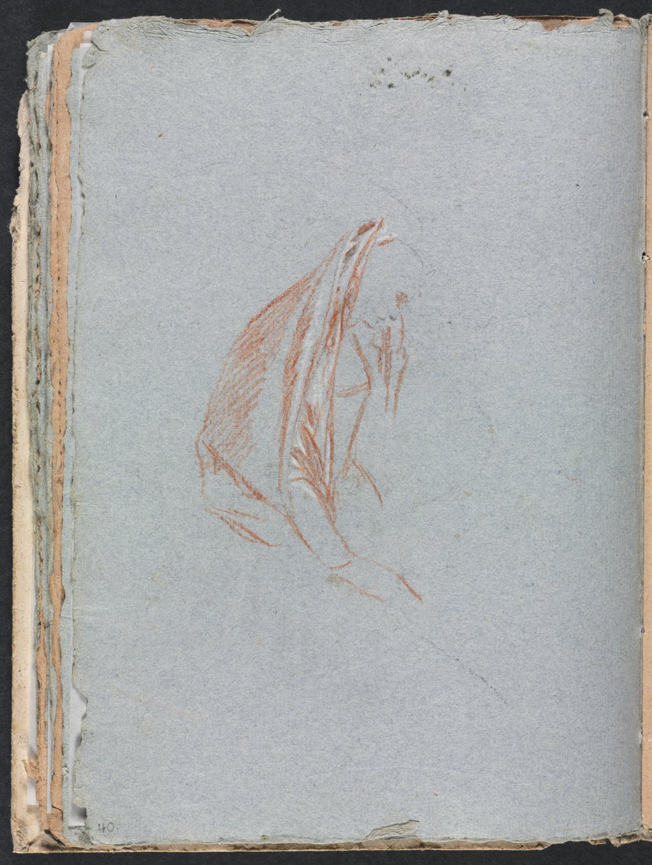 Verona Sketchbook: Naishahmo viittauksella sivu 40, 1760. tekijältä Francesco Lorenzi