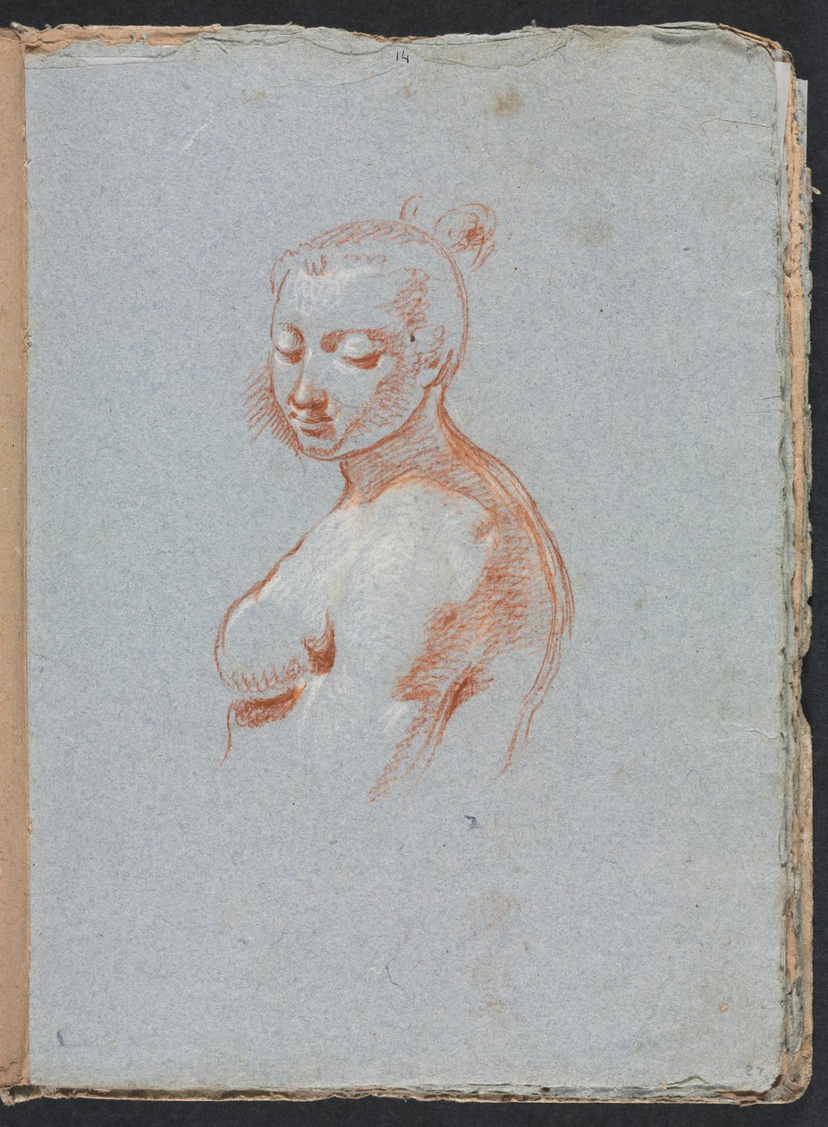 Verona Sketchbook: Nainen alaston sivu 27, 1760. tekijältä Francesco Lorenzi