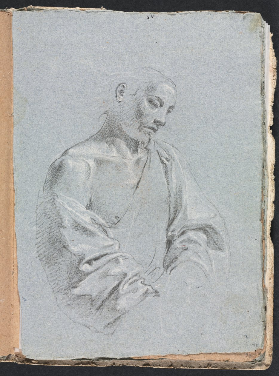 Verona Sketchbook: Mieshahmo verhoilla (sivu 71) tekijältä Francesco Lorenzi