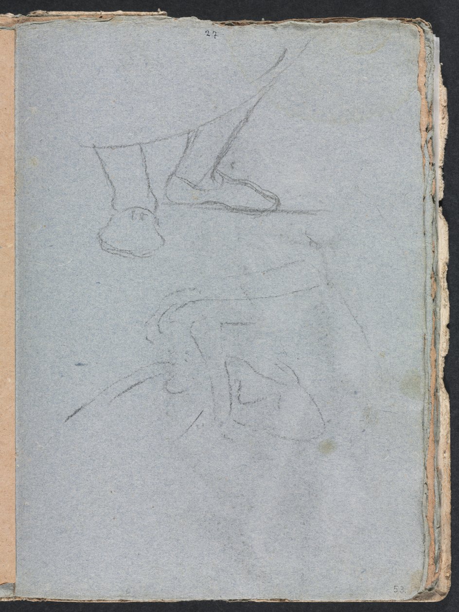 Verona Sketchbook: Tutkimus jaloista sivu 53, 1760. tekijältä Francesco Lorenzi