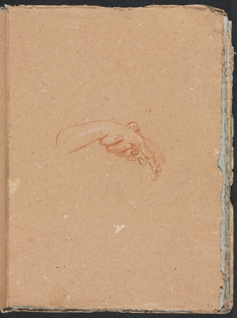 Verona Sketchbook: Tutkimus käsistä sivu 23, 1760. tekijältä Francesco Lorenzi