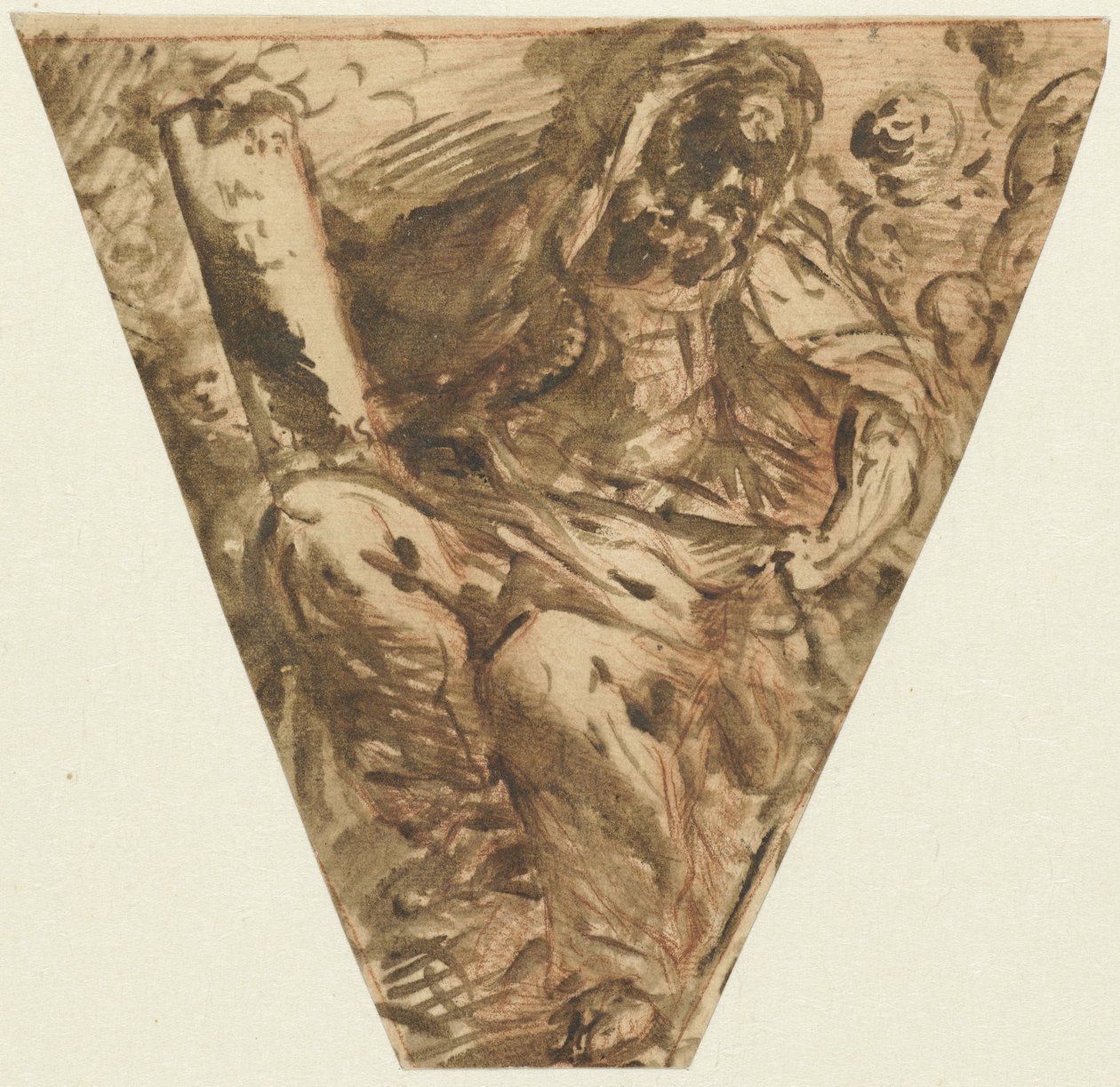 Zw-täyttö istuvalla apostolilla tekijältä Francesco Maffei (attributed to)