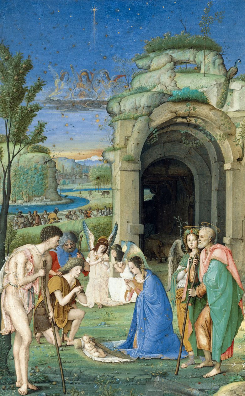 Paimenten palvonta, n. 1500. tekijältä Francesco Marmitta