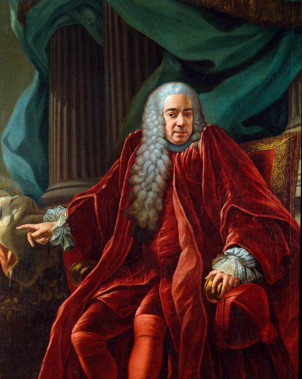 Geenitasavallan dogen Agostino Vialen (1692-1777) muotokuva 1750-1752 Francesco Naricen (n. 1719-1785) maalaus n. 1750. Aurinko. 153x122 cm Sestri Levante, Galleria Rizzi tekijältä Francesco Narice