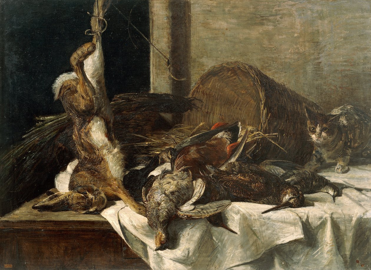 Asetelma caggagionella (öljy kankaalle) tekijältä Francesco Paolo Palizzi