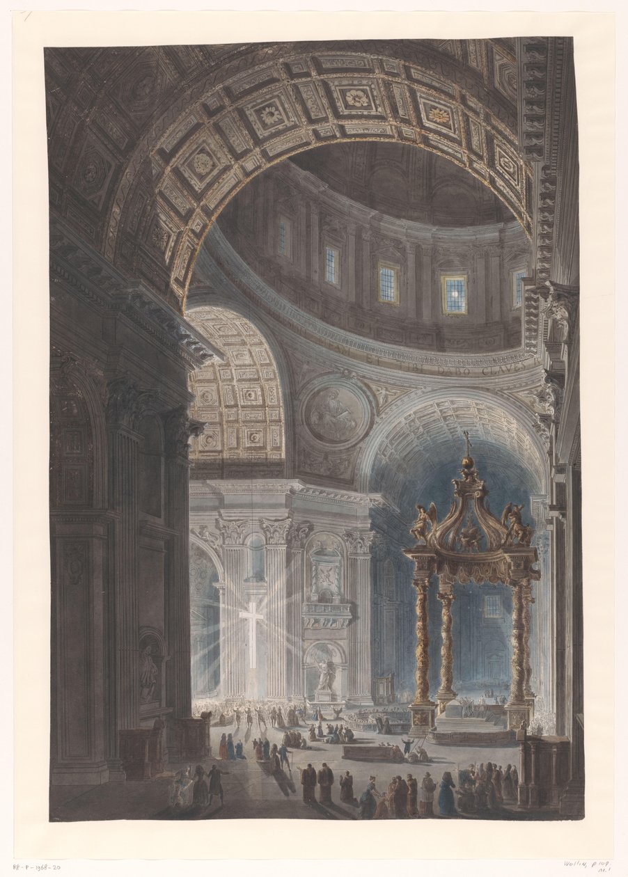 Pyhän Ristin valaistus Pietarissa Ristin valaistus Pietarinkirkossa tekijältä Francesco Piranesi