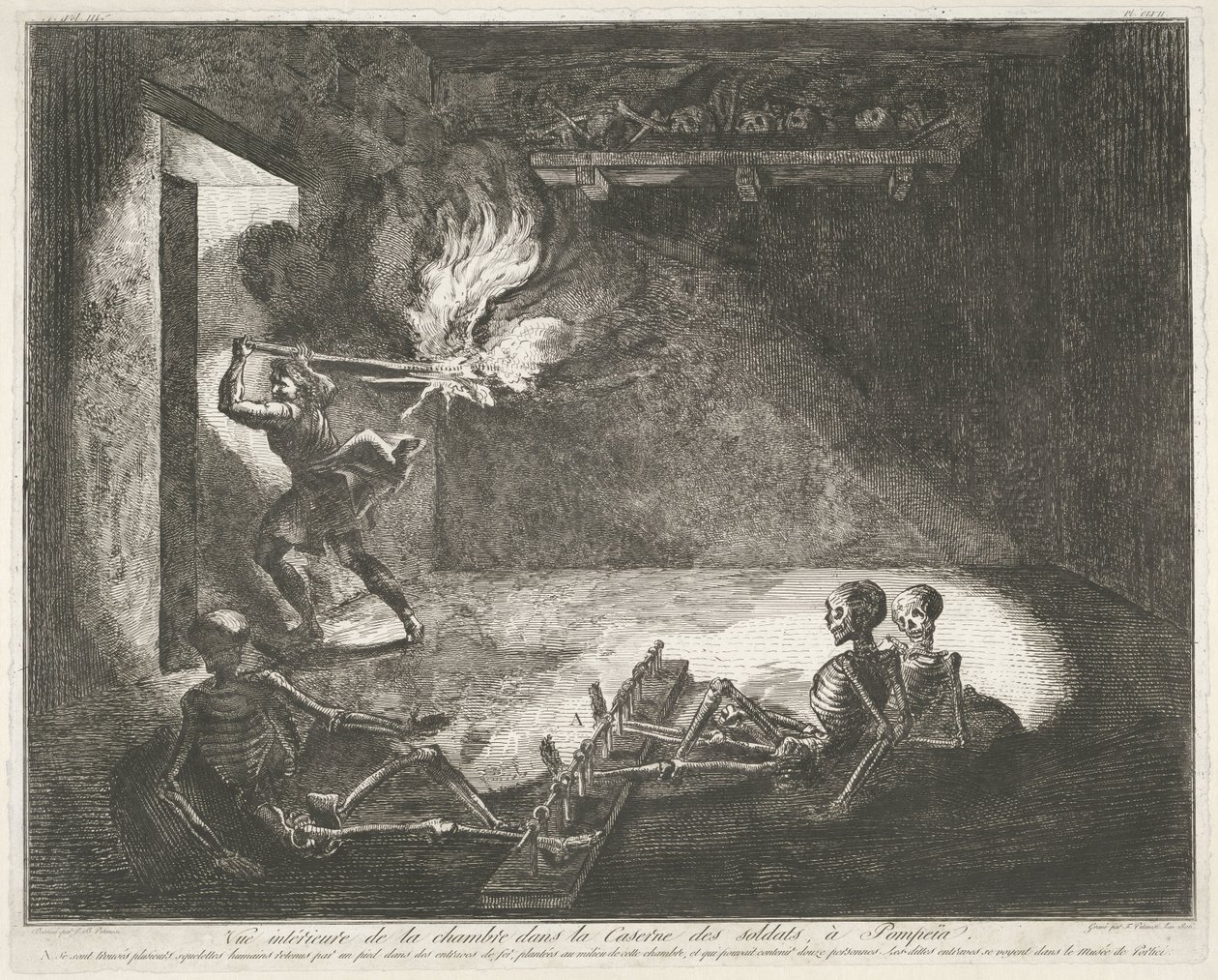 Soldatenkazerne te Pompei Magna Graecian antiikki (sarjan nimi) tekijältä Francesco Piranesi