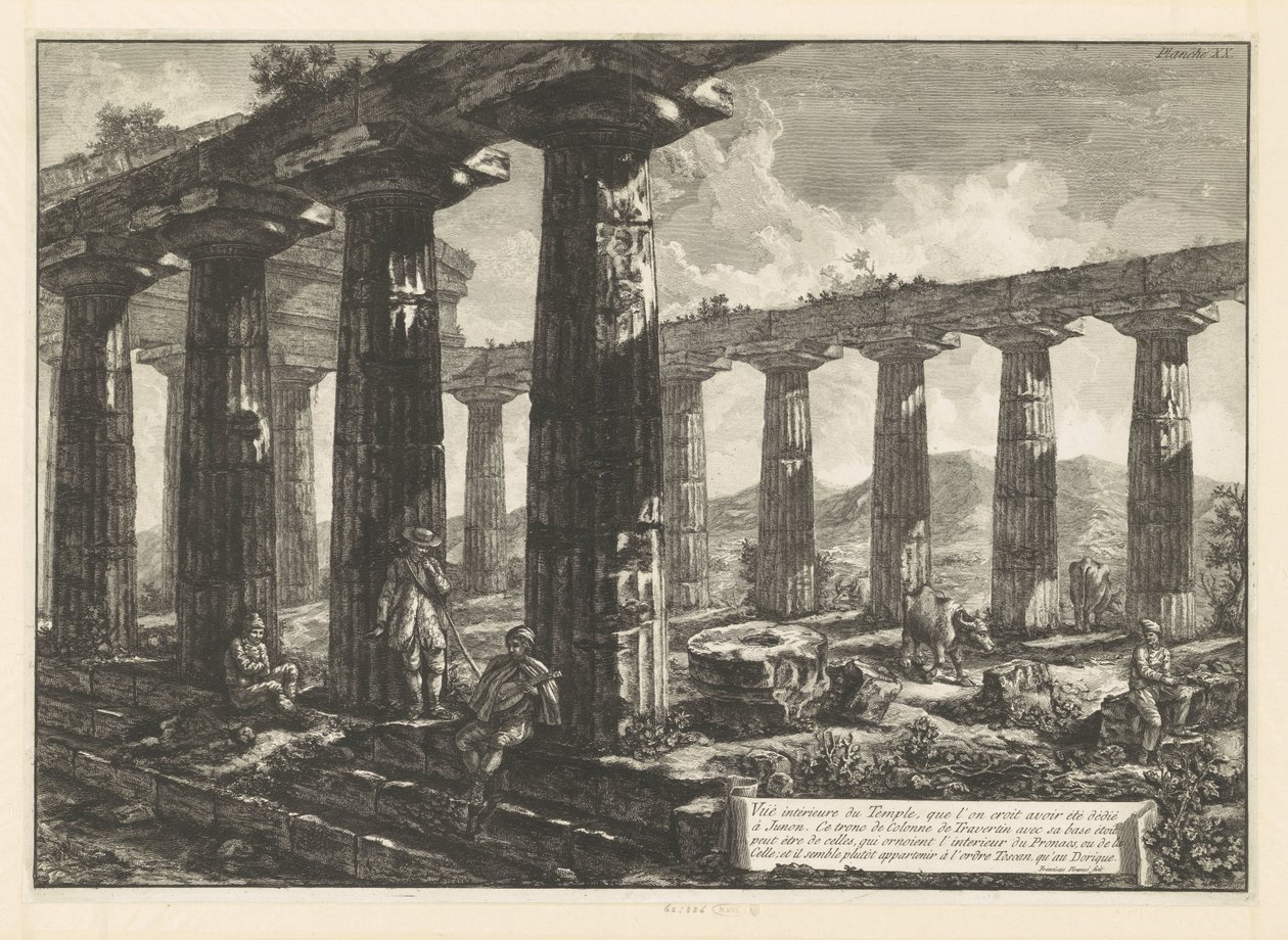 Junon temppeli Paestumissa Vue intérieure du Temple, que l