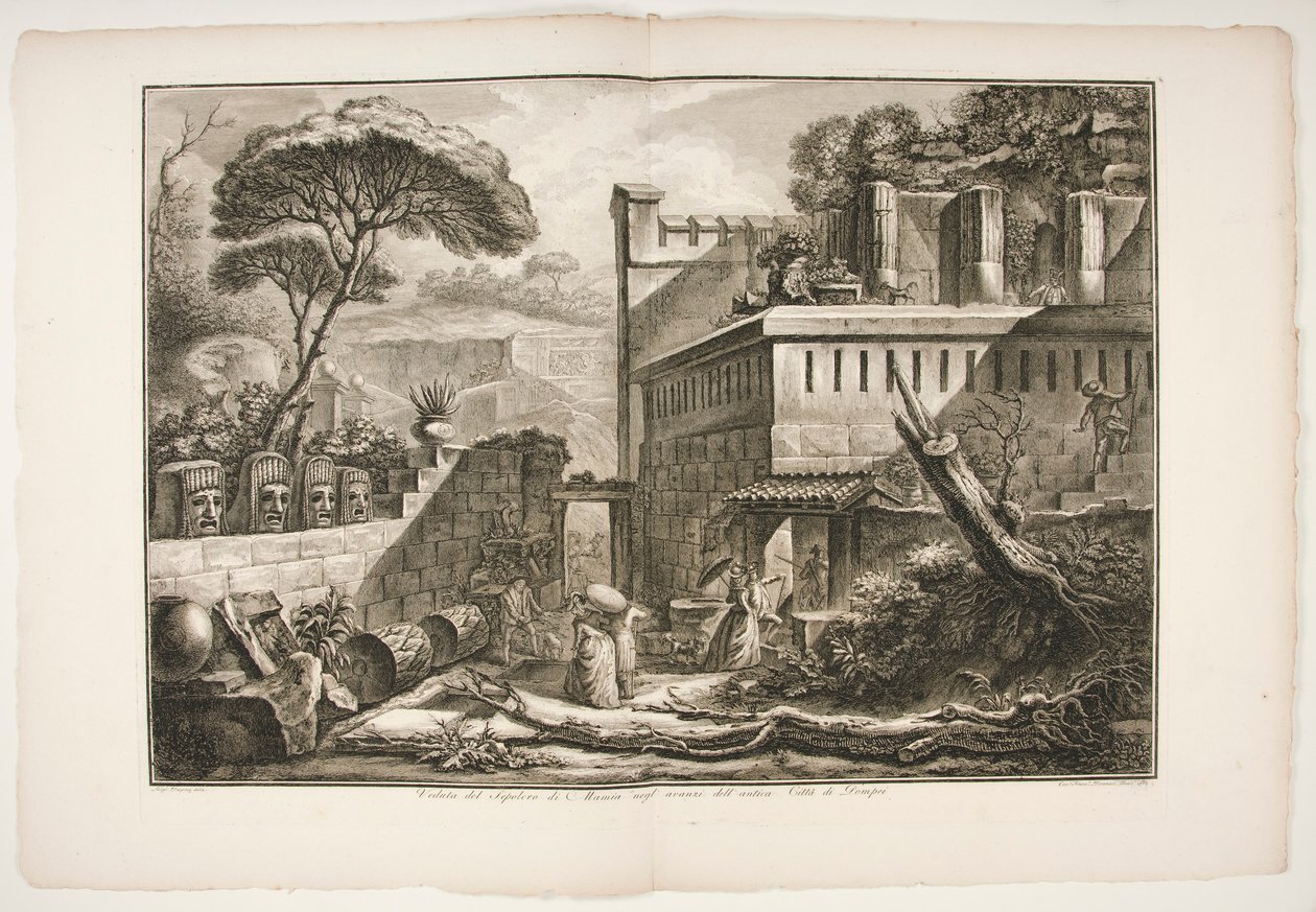 Näkymä Marnia negl -haudalle tekijältä Francesco Piranesi