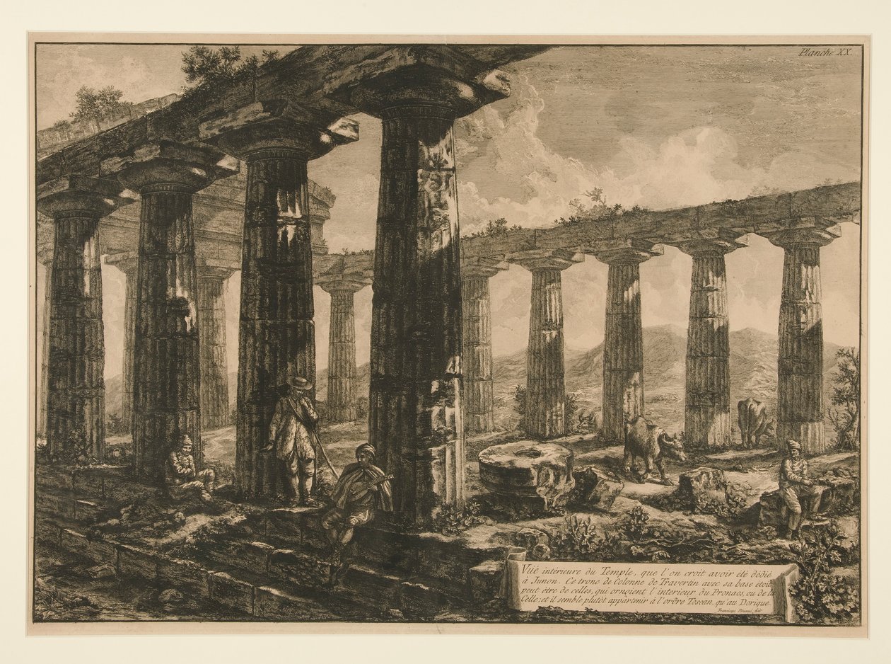 Temppelin sisäkuva, että tekijältä Francesco Piranesi