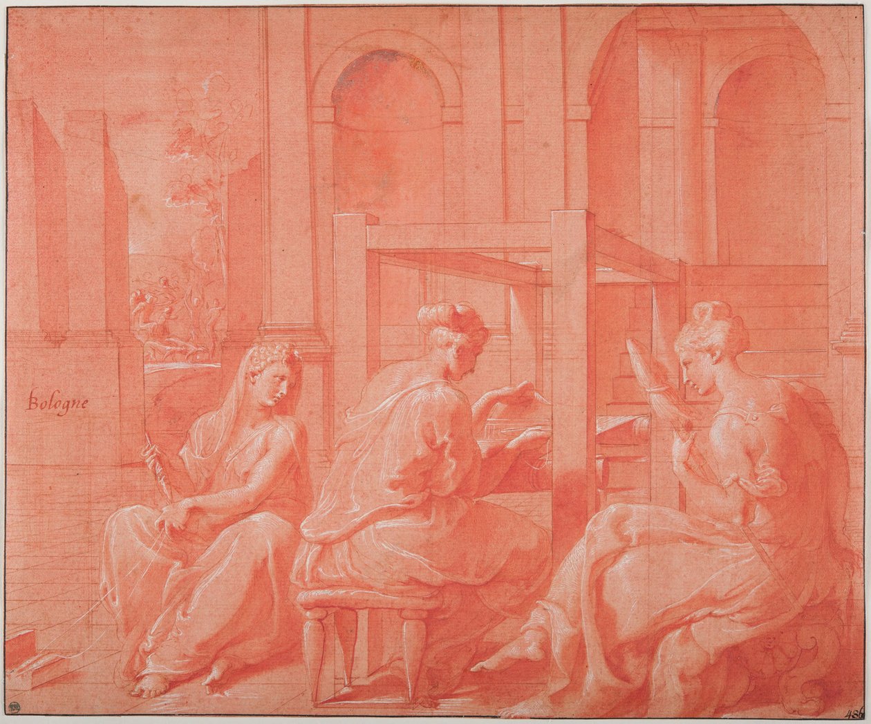Alcytoe und ihre Schwestern tekijältä Francesco Primaticcio