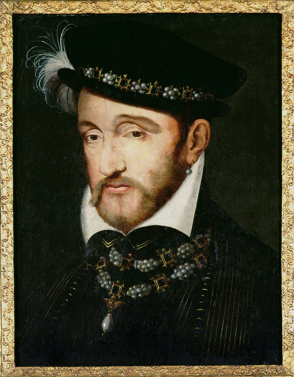 Henrik II:n muotokuva (1519-59) tekijältä Francesco Primaticcio