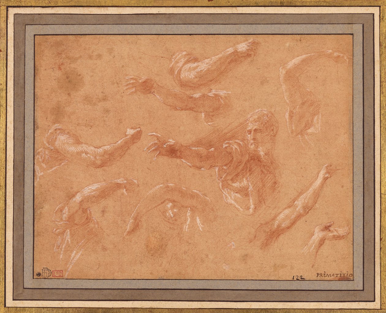 Studie von Gottvater mit Engeln tekijältä Francesco Primaticcio