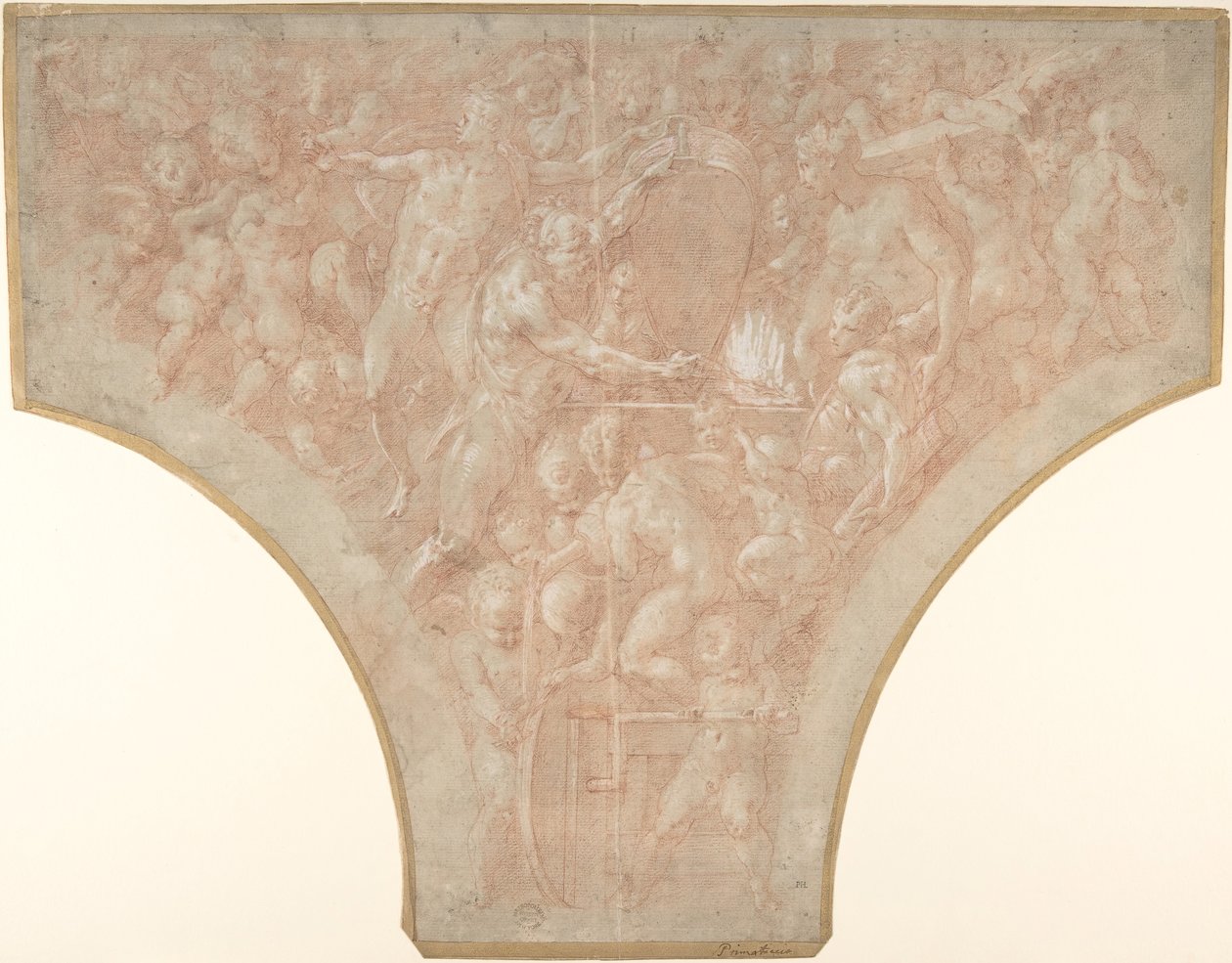 Vulcan Forging the Darts of Cupid, 1552-56. tekijältä Francesco Primaticcio