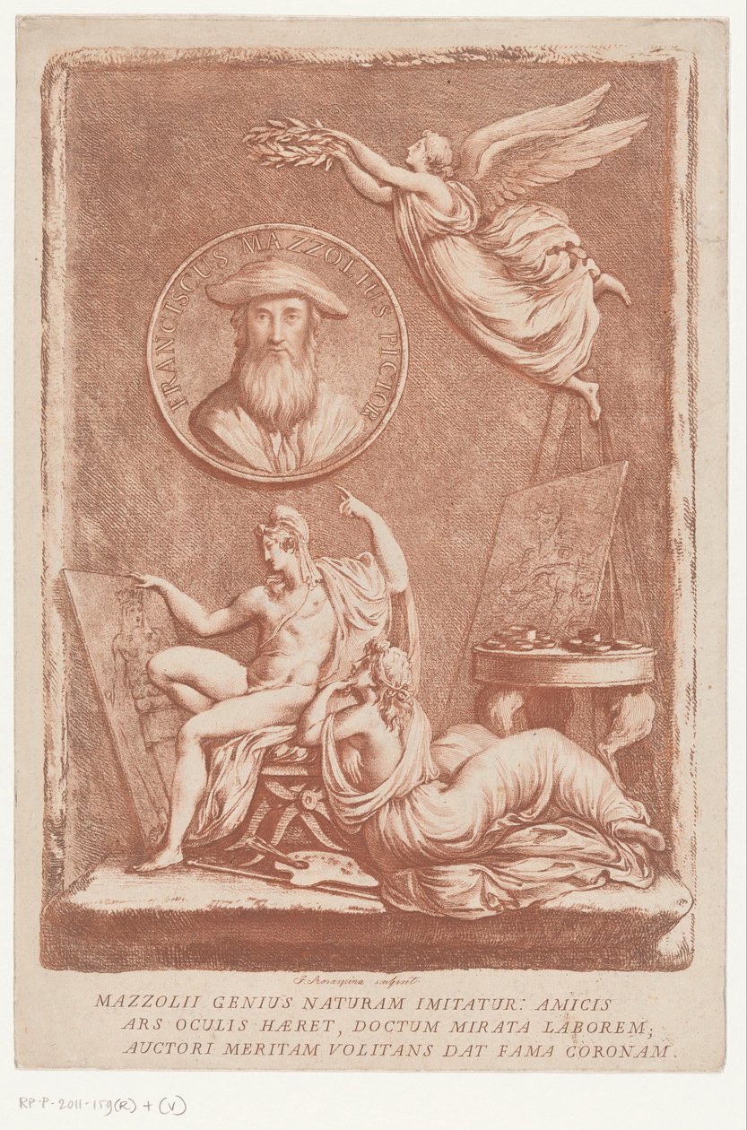 Allegoria taiteilija Francesco Mazzolista, joka tunnetaan nimellä Parmigianino tekijältä Francesco Rosaspina