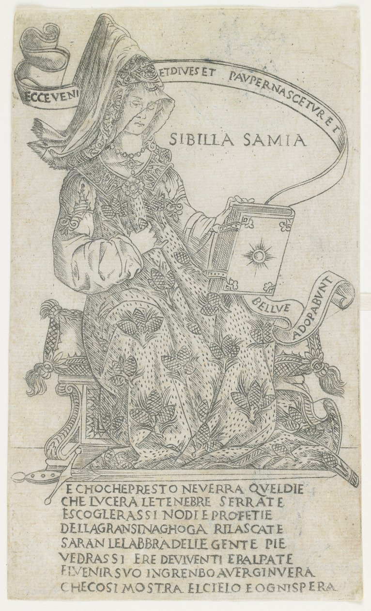 Samian Sibyl: Laaja tapa, 1485-1500 tekijältä Francesco Rosselli