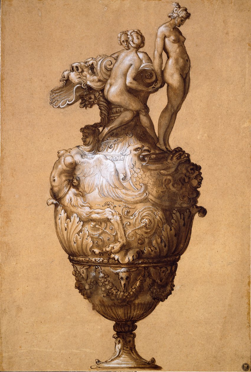 Suunnittelu Ewerille, 1500-luvun puoliväli tekijältä Francesco Salviati