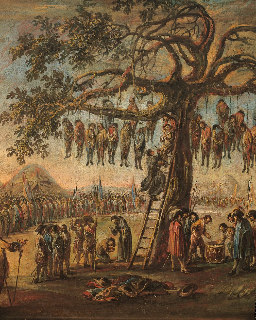 Francesco Simoninin "The Miseries of War: the Hanged Men" yksityiskohta tekijältä Francesco Simonini