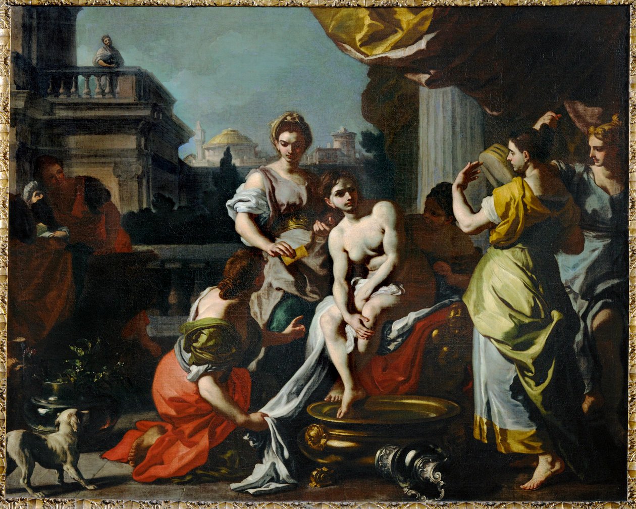 Bathseba kylvyssä ... (maalaus kankaalle) tekijältä Francesco Solimena