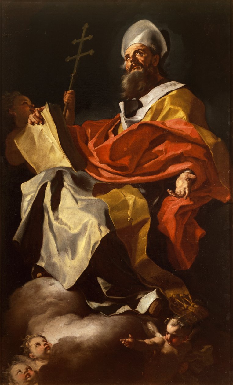 Pyhä Athanasius, Francesco Solimena (1657-1747), Santa Maria Assuntan katedraalista, Napoli tekijältä Francesco Solimena